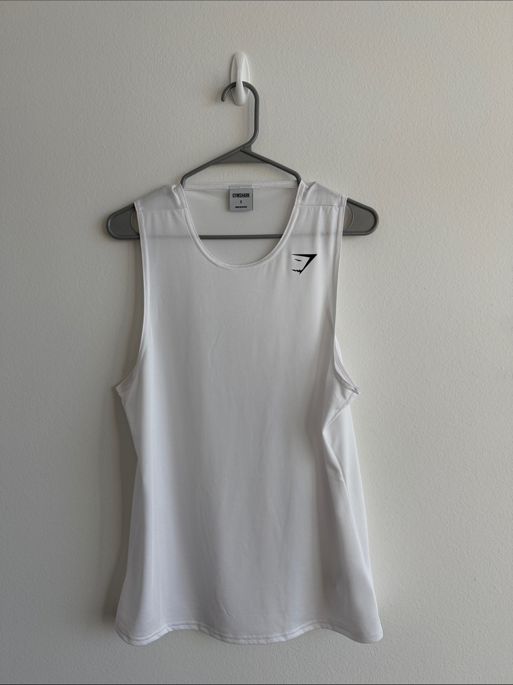 Gymshark White Men's Sleeveless Training Tank